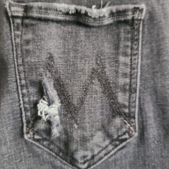 MOTHER The Mid‎ Rise Dazzler in Open Later Gray Busted Knee 1686-734 Women's 28 - Picture 7 of 16